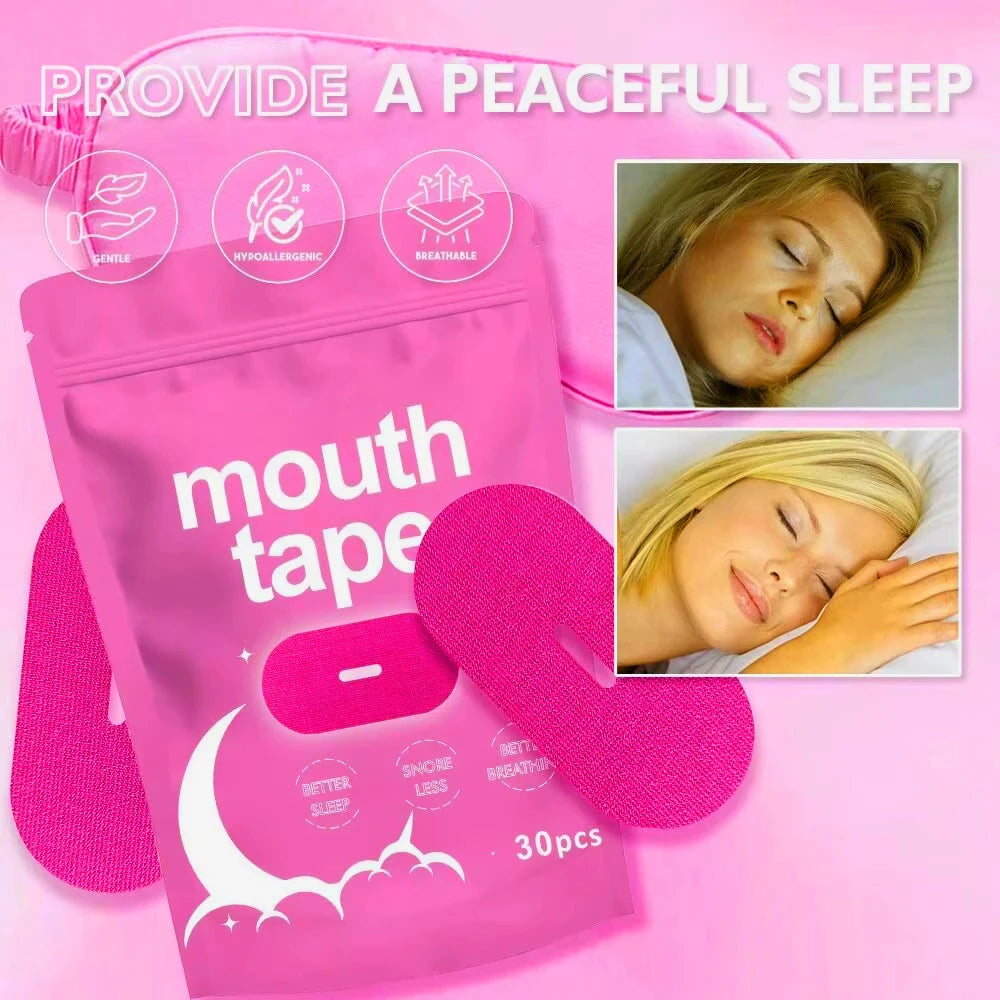 30/60/90Pcs Breathable Mouth Tape anti Snoring Sleep Strips Adhesive Tape Sleep Accessories for Improving Sleep
